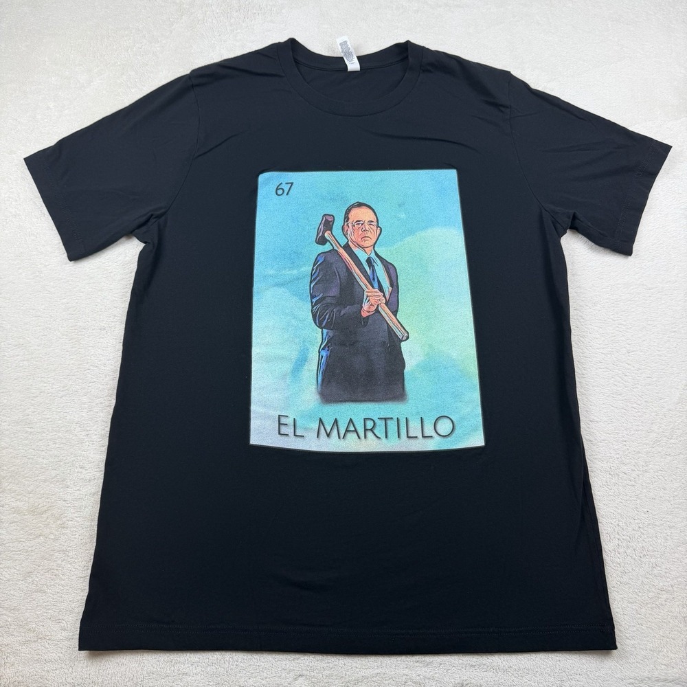 Jim Adler El Martillo Loteria Graphic T-shirt Men's XL Bella Canvas Novelty Tee